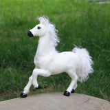 Max Lifelike Horse Statue Indoor Outdoor Garden Ornament Prop Model Figure White
