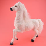 Max Lifelike Horse Statue Indoor Outdoor Garden Ornament Prop Model Figure White
