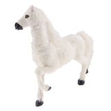 Max Lifelike Horse Statue Indoor Outdoor Garden Ornament Prop Model Figure White