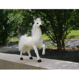 Max Lifelike Horse Statue Indoor Outdoor Garden Ornament Prop Model Figure White