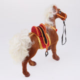 Max Lifelike Horse Statue Indoor Outdoor Garden Ornament Prop Model Figure Brown