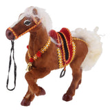 Max Lifelike Horse Statue Indoor Outdoor Garden Ornament Prop Model Figure Brown