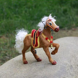 Max Lifelike Horse Statue Indoor Outdoor Garden Ornament Prop Model Figure Brown