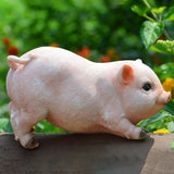Max Resin Craft Pig Statue Garden Decor Animal Sculpture C:Sitting Pig