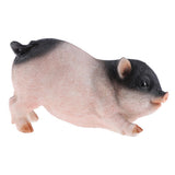 Max Resin Craft Pig Statue Garden Decor Animal Sculpture E:Colorful Sitting Pig