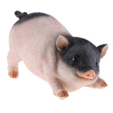 Max Resin Craft Pig Statue Garden Decor Animal Sculpture E:Colorful Sitting Pig