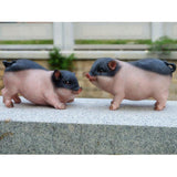 Max Resin Craft Pig Statue Garden Decor Animal Sculpture E:Colorful Sitting Pig