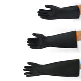 Max 1 Pair of Solvent Oil Resistant Nitrile Rubber Cleaning Work Gloves 55cm