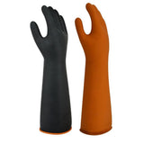 Max 1 Pair of Solvent Oil Resistant Nitrile Rubber Cleaning Work Gloves 55cm