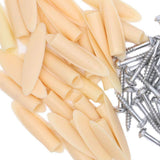 Max 100pcs Trimmable Solid Wooden Plugs - Jig Screws - Pocket-holes - DIY Yellow