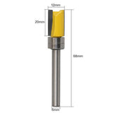 Max Maxb 6mm Woodworking Milling Cutter Slotting Cutter with Bearing Trimming Tool 3