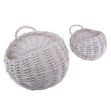 Max Maxb Flower Basket Green Vine Pot Hanging Plant Basket White Birdnest Set