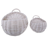 Max Maxb Flower Basket Green Vine Pot Hanging Plant Basket White Birdnest Set