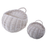 Max Maxb Flower Basket Green Vine Pot Hanging Plant Basket White Birdnest Set