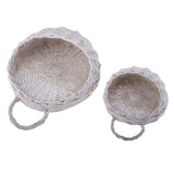 Max Maxb Flower Basket Green Vine Pot Hanging Plant Basket White Birdnest Set