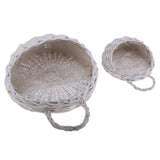 Max Maxb Flower Basket Green Vine Pot Hanging Plant Basket White Birdnest Set