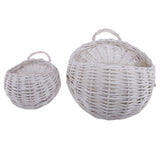 Max Maxb Flower Basket Green Vine Pot Hanging Plant Basket White Birdnest Set
