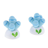 Max 2x Mini Artificial Plants Cute Resin Cactus with Special Can Pot Sapphire