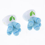 Max 2x Mini Artificial Plants Cute Resin Cactus with Special Can Pot Sapphire