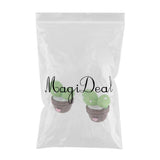 Max 2x Mini Artificial Plants Cute Resin Cactus with Special Can Pot Together