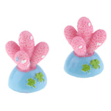 Max 2x Mini Artificial Plants Cute Resin Cactus with Special Can Pot Ruby