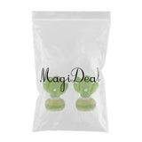 Max 2x Mini Artificial Plants Cute Resin Cactus with Special Can Pot Spotted