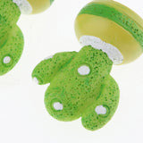 Max 2x Mini Artificial Plants Cute Resin Cactus with Special Can Pot Spotted