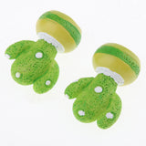Max 2x Mini Artificial Plants Cute Resin Cactus with Special Can Pot Spotted