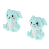 Max 2x Cartoon Artificial Animals, Animal Statue Desk Table Decor Blue Rabbit