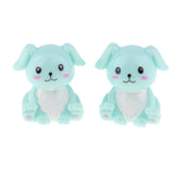 Max 2x Cartoon Artificial Animals, Animal Statue Desk Table Decor Blue Rabbit