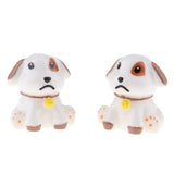 Max 2x Cartoon Artificial Animals, Animal Statue Desk Table Decor Spotted Dog
