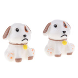 Max 2x Cartoon Artificial Animals, Animal Statue Desk Table Decor Spotted Dog