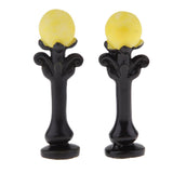 Max 2Pcs Mini Retro Street Lamp Cute Hand-Painted Streetlight for Dollhouse 12