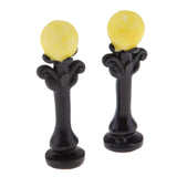 Max 2Pcs Mini Retro Street Lamp Cute Hand-Painted Streetlight for Dollhouse 12