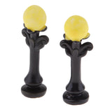 Max 2Pcs Mini Retro Street Lamp Cute Hand-Painted Streetlight for Dollhouse 12