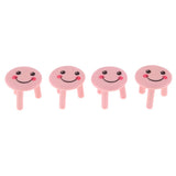 Max Resin Craft Miniature Chairs Figurine Micro Landscape Pink Smiling Face L