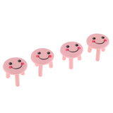 Max Resin Craft Miniature Chairs Figurine Micro Landscape Pink Smiling Face L