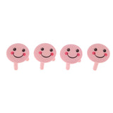 Max Resin Craft Miniature Chairs Figurine Micro Landscape Pink Smiling Face L