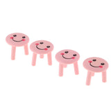 Max Resin Craft Miniature Chairs Figurine Micro Landscape Pink Smiling Face L