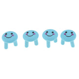 Max Resin Craft Miniature Chairs Figurine Micro Landscape Blue Smiling Face S