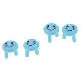 Max Resin Craft Miniature Chairs Figurine Micro Landscape Blue Smiling Face S