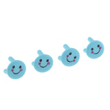 Max Resin Craft Miniature Chairs Figurine Micro Landscape Blue Smiling Face S