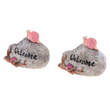 Max Resin Rockery Stone Fairy Garden Ornament Micro Landscape Sakura C 2pcs