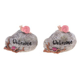Max Resin Rockery Stone Fairy Garden Ornament Micro Landscape Sakura C 2pcs