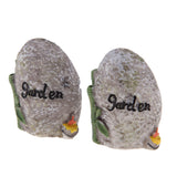 Max Resin Rockery Stone Fairy Garden Ornament Micro Landscape Bamboo 2pcs
