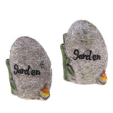 Max Resin Rockery Stone Fairy Garden Ornament Micro Landscape Bamboo 2pcs