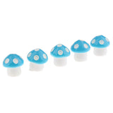 Max 5Pcs Miniature Bonsai Craft Garden Landscape DIY Candy Mushroom Decor Blue