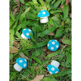 Max 5Pcs Miniature Bonsai Craft Garden Landscape DIY Candy Mushroom Decor Blue
