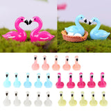Max 5xMicro Landscape Decor Flamingo Miniature Fairy Garden Ornament Light Pink