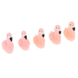 Max 5xMicro Landscape Decor Flamingo Miniature Fairy Garden Ornament Light Pink